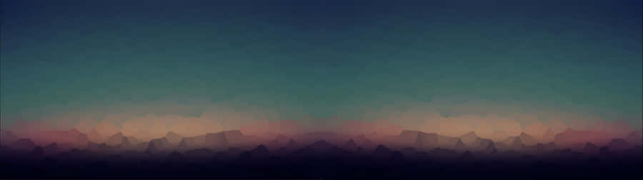 A Blue And Purple Sky With Mountains In The Background Wallpaper