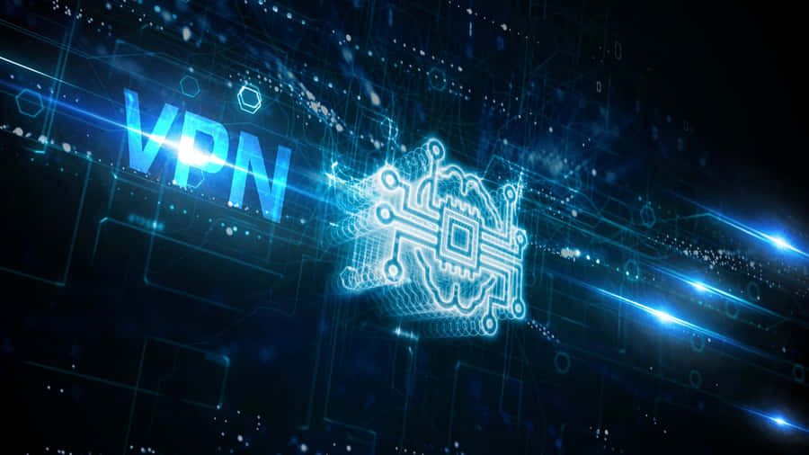 A Blue Background With The Word Vpn Wallpaper