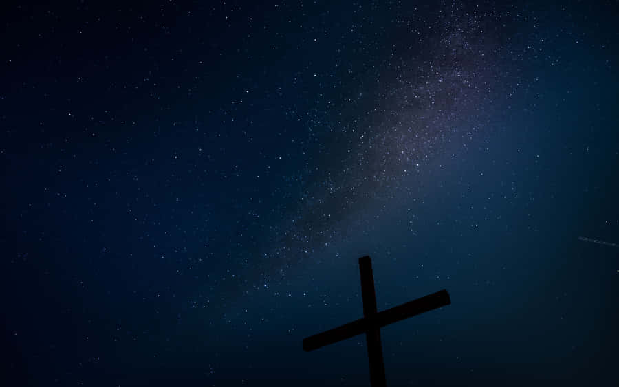 A Blue Cross Beacon Of Health And Support Wallpaper