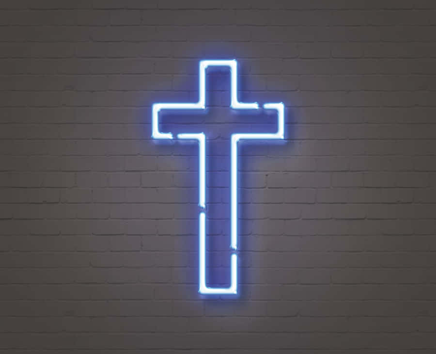 A Blue Cross Symbol Of Protecting One's Health Wallpaper