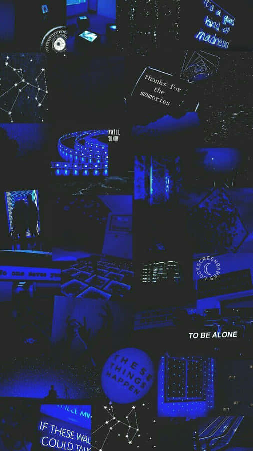 A Blue Pattern Giving Off A Serene And Calming Aesthetic Wallpaper