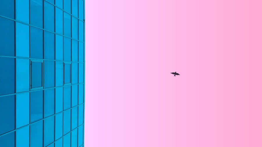 A Blue Sky With Pink And Purple Wallpaper