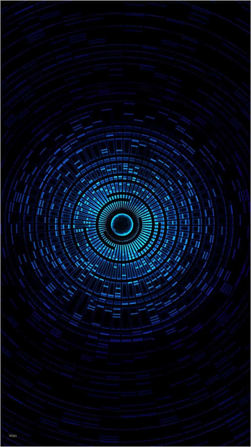 A Blue Spiral With Blue Lights On It Wallpaper