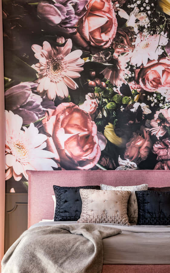 A Breathtaking View Over A City Featuring A Mountain In The Background Wallpaper