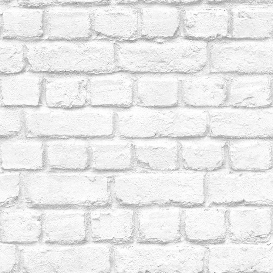 A Brick Tiled Wall In White Wallpaper