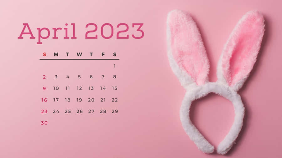 A Calendar With Bunny Ears On It Wallpaper