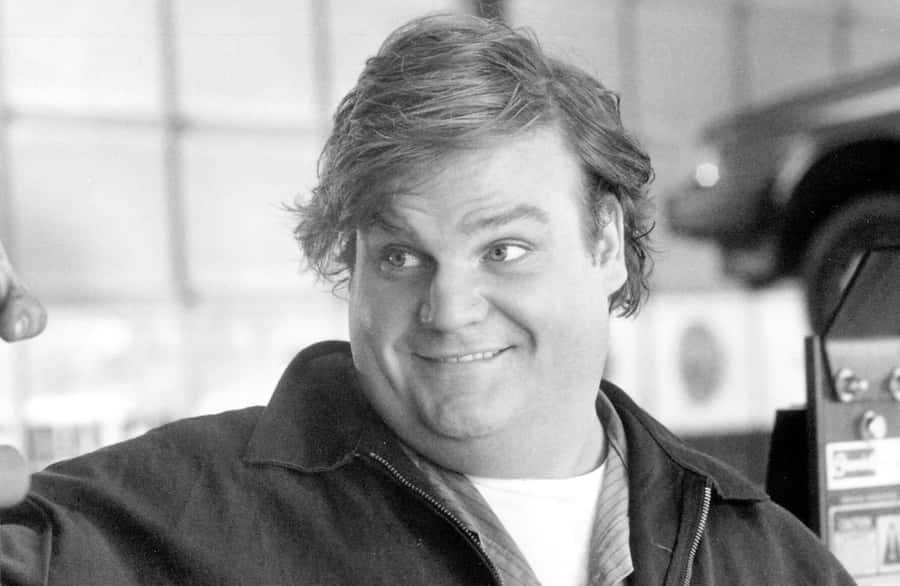 A Captivating Portrait Of Chris Farley Wallpaper