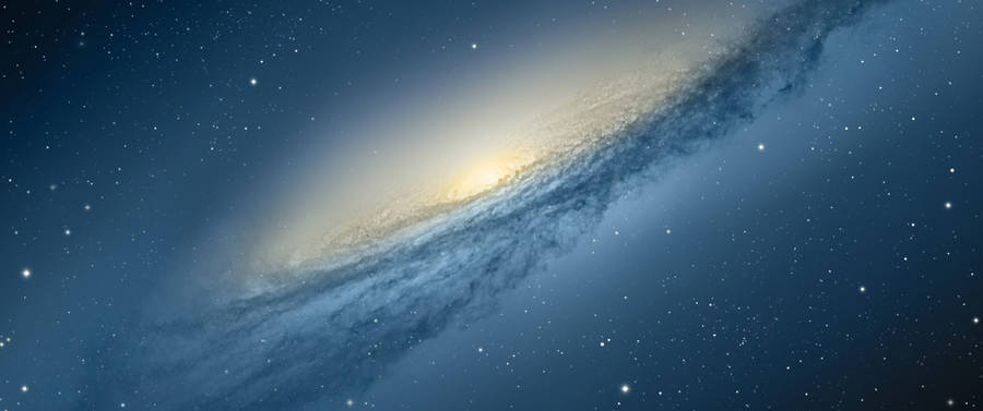 A Captivating View Of A Soft White And Blue Galactic Sky. Wallpaper