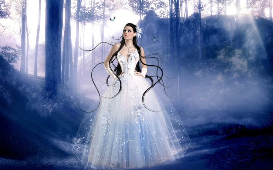 A Celebration Of Beauty And Elegance: Butterfly Fancy Dress Wallpaper