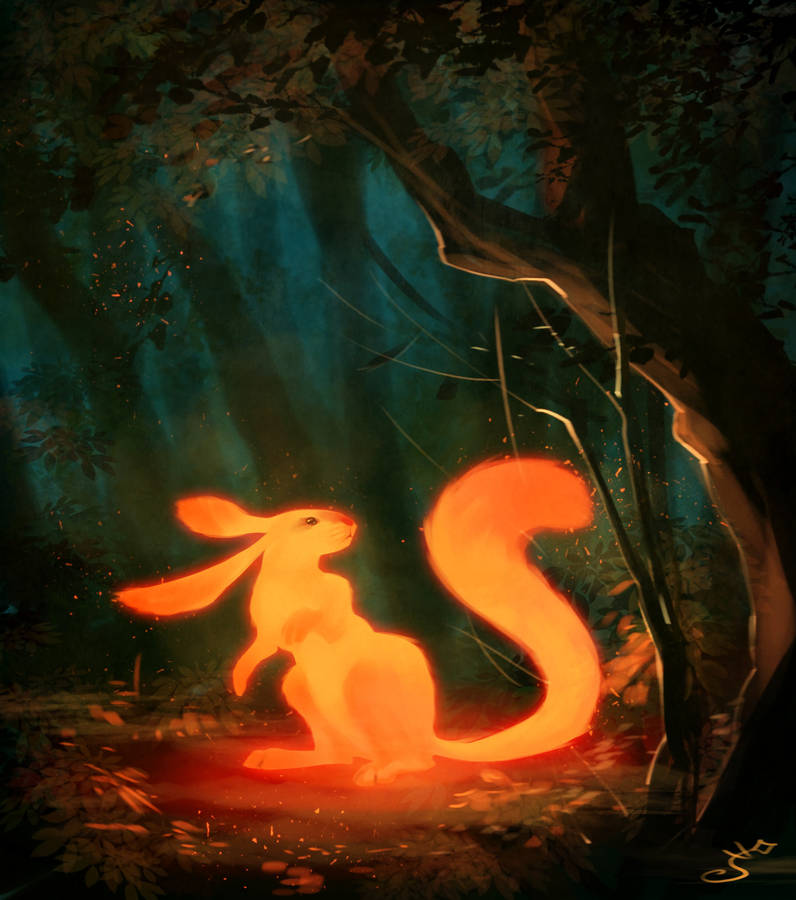 A Cheerful Squirrel Basks In The Glow Of A Bright Sun. Wallpaper