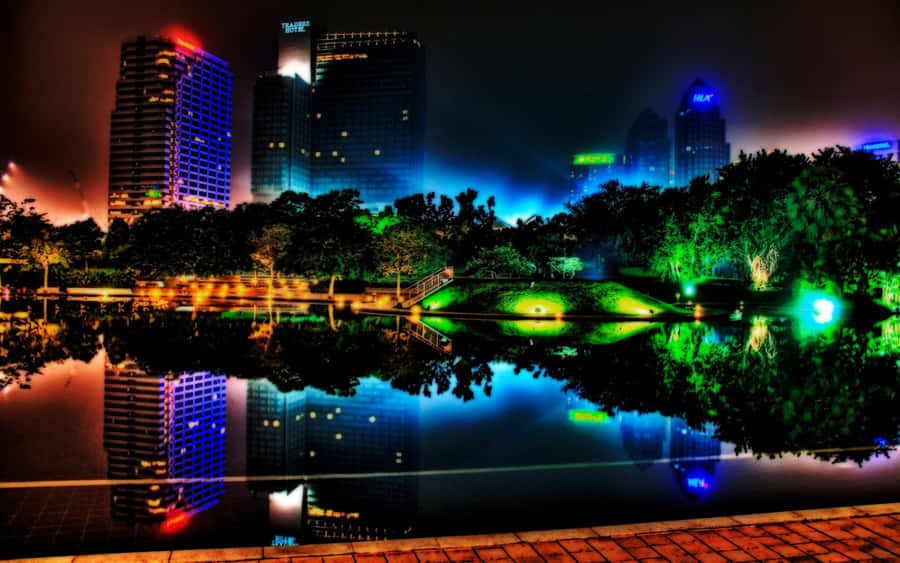 A Chilly Night By The Lake Wallpaper