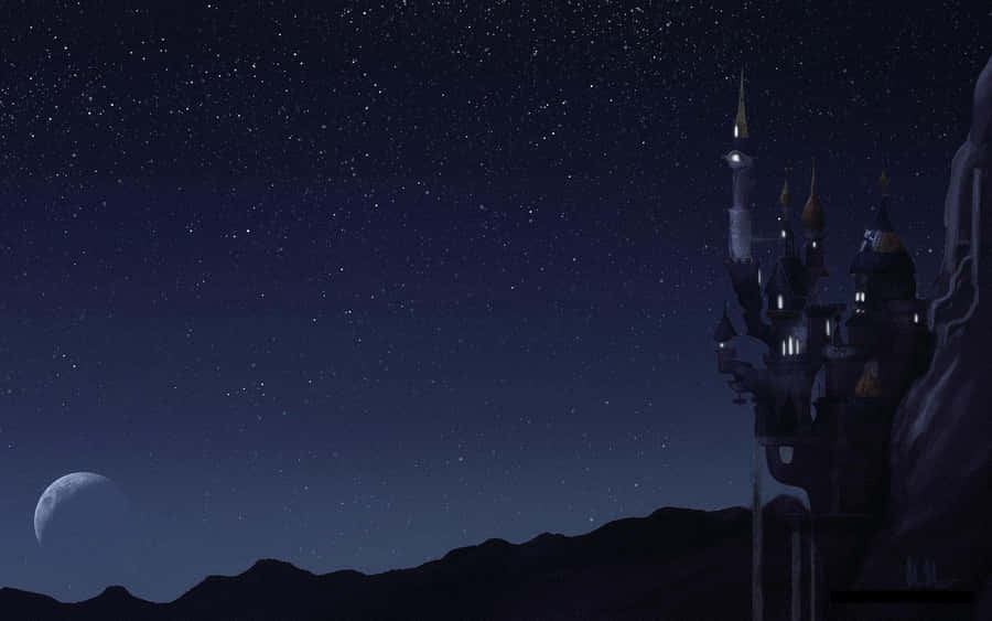 A Chilly Night Under A Starry Sky Wallpaper