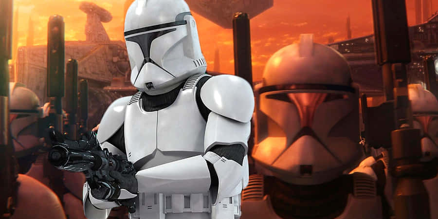 A Clone Army Prepares For Battle Wallpaper