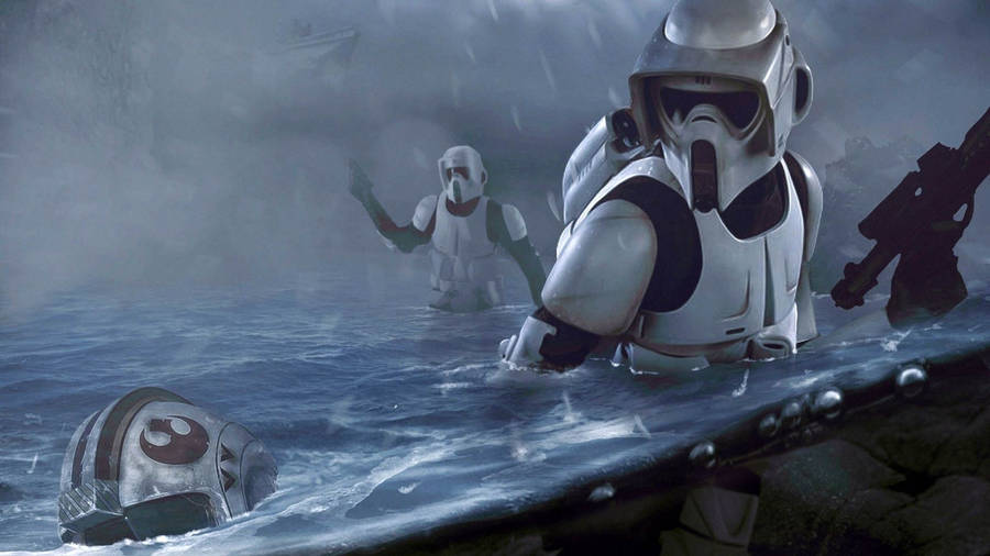 A Clone Trooper Ready For Raid! Wallpaper