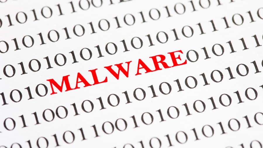 A Close Up Of A Binary Code With The Word Malware Wallpaper