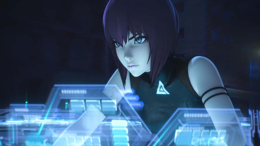 A Close-up View Of Ghost In The Shell's Logicoma Wallpaper