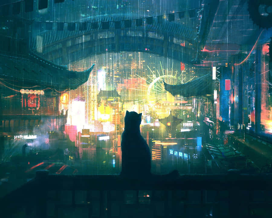 A Cloudy Sky Overlooking The Vast Lake Wallpaper