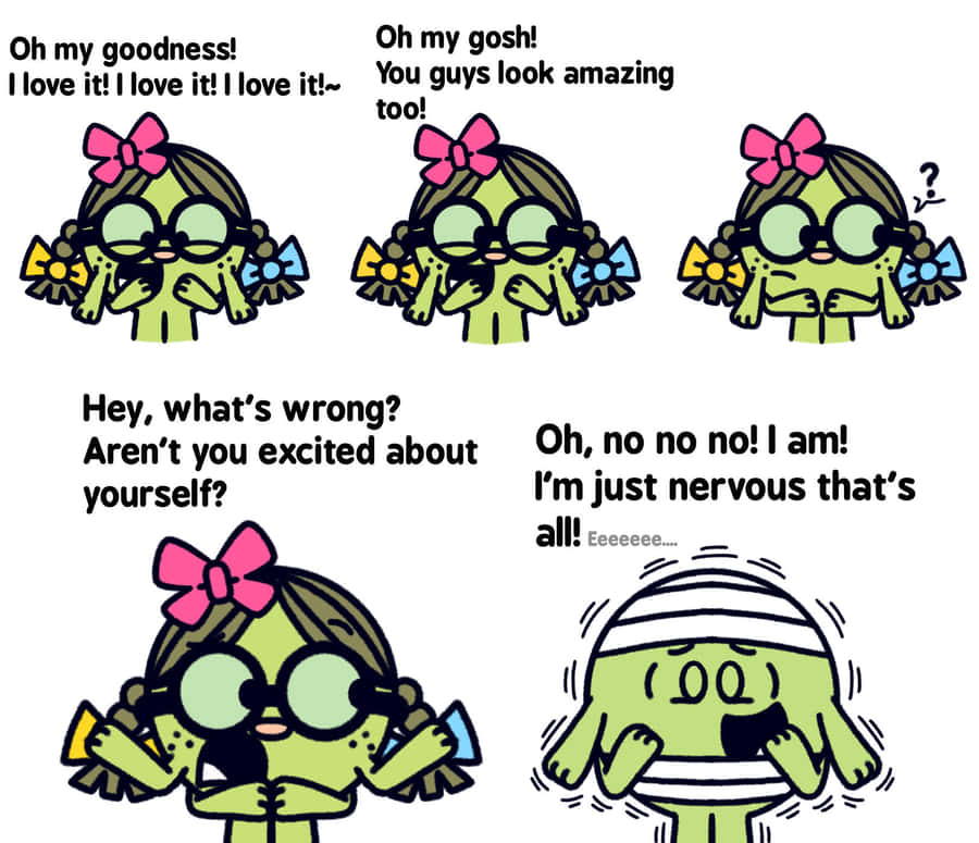 A Cluster Of Whimsical, Goofy Cartoon Characters In Vibrant Colors Wallpaper