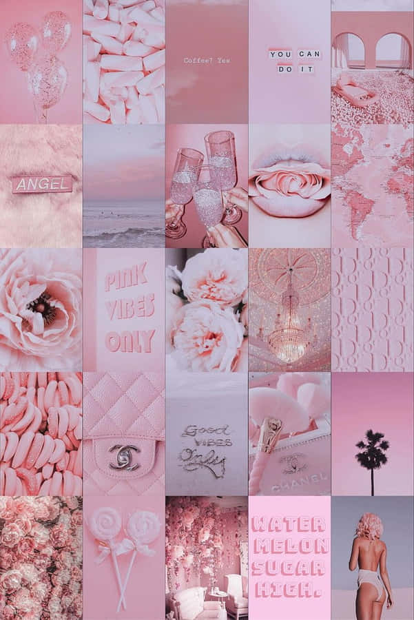 A Collage Of Pretty Pink Wallpapers Wallpaper
