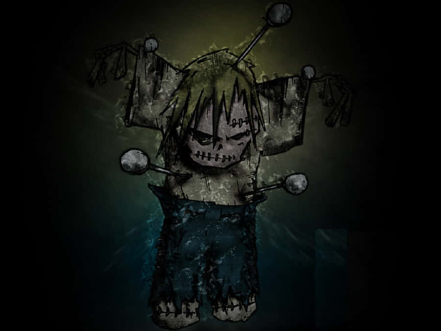 A Collection Of Handmade Voodoo Dolls With Various Expressions And Decorations Wallpaper