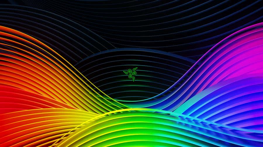 A Colorful Background With A Rainbow Wave Wallpaper