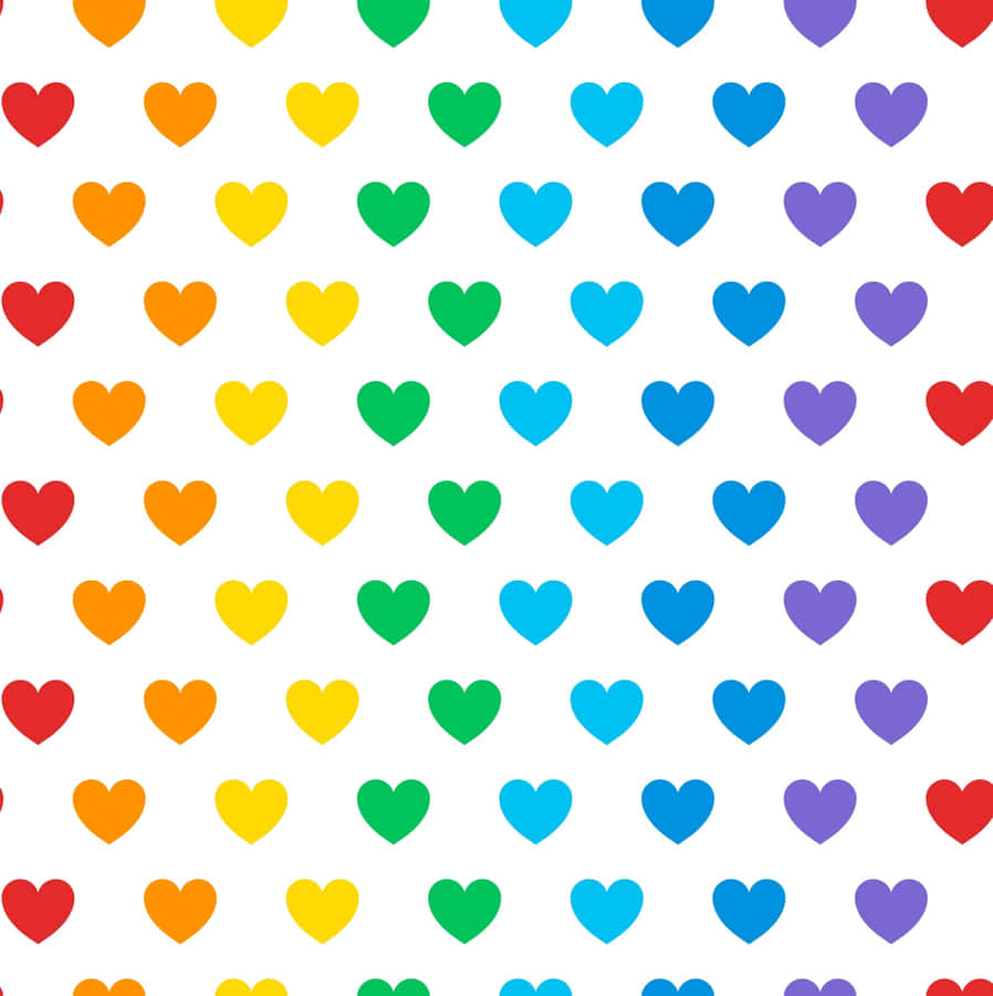 A Colorful Heart Pattern Wallpaper Wallpaper