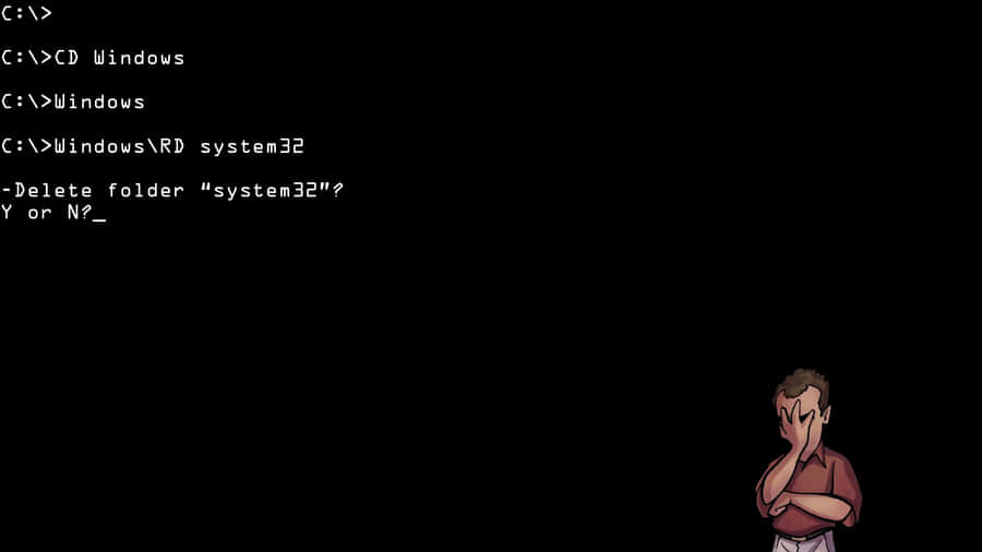 A Computer Screen Showing A Man With A Computer Wallpaper