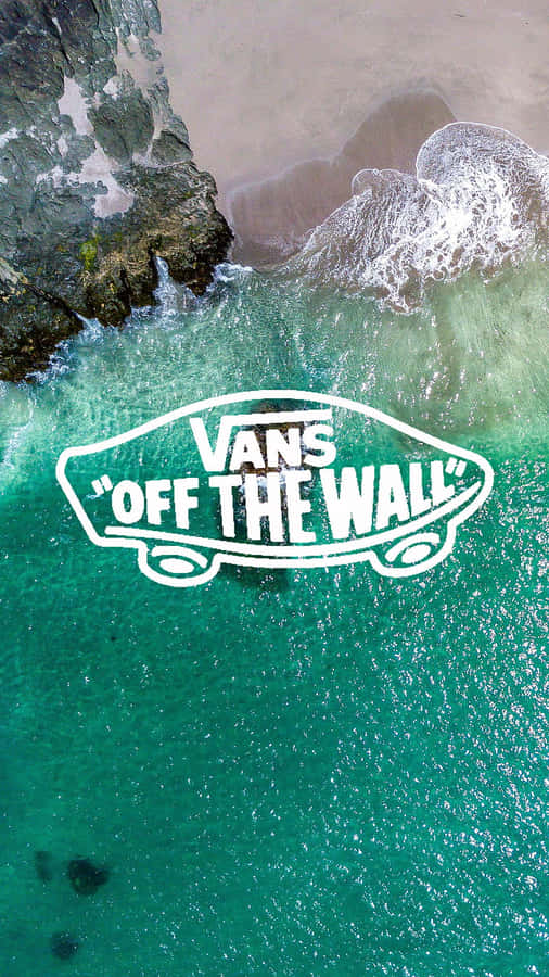 A Cool Blue And White Vans Logo Wallpaper