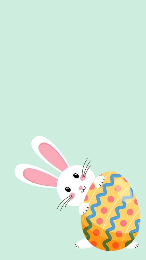 A Cute Easter Bunny Visiting A Garden Wallpaper