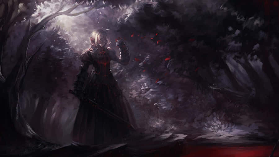 A Dark And Utterly Captivating Anime Scene Wallpaper