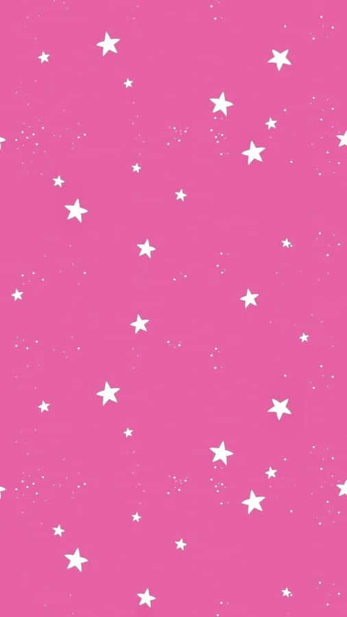 A Dazzling Display Of Pink Stars In The Night Sky Wallpaper