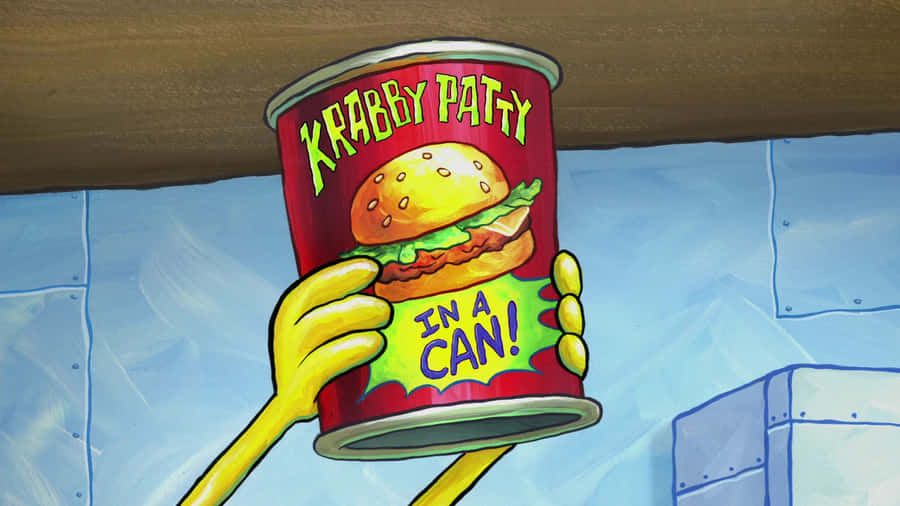 A Delicious Krabby Patty On A Plate Wallpaper