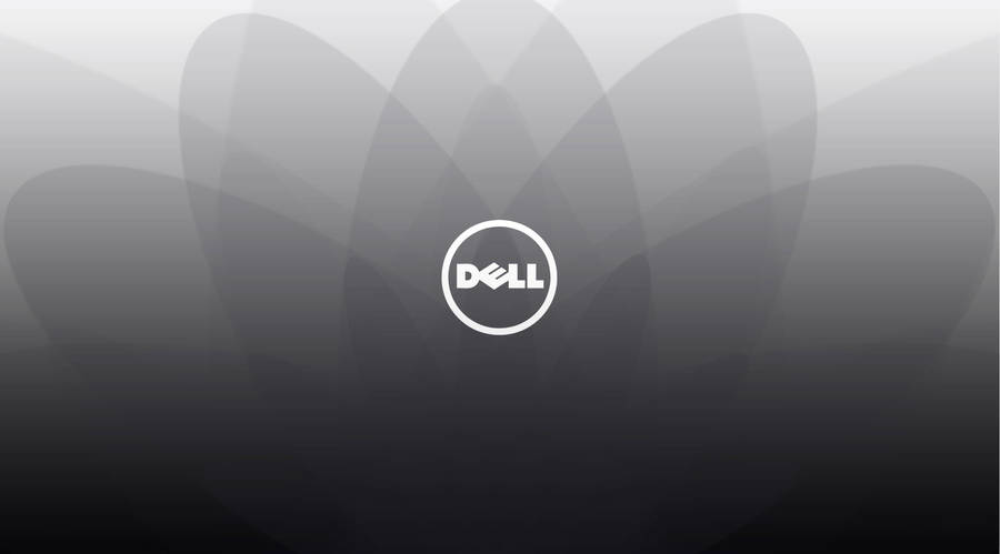 A Dell Hd Logo With Gray And White Design Wallpaper