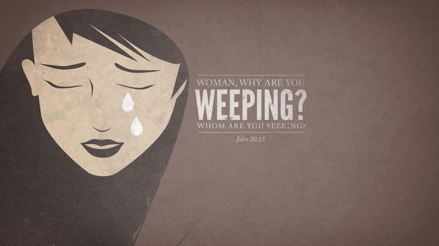 A Divine Painting Of Mary Magdalene Gazing Towards Heaven Wallpaper