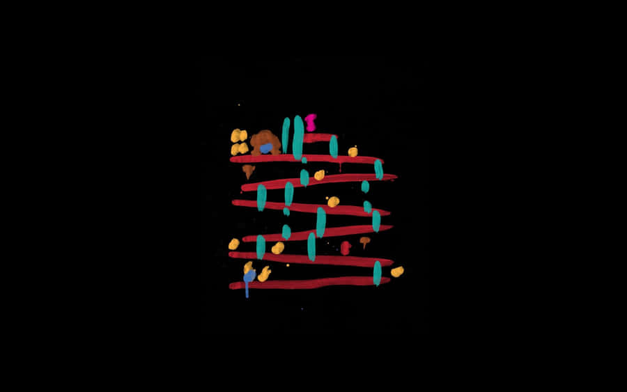 A Drawing Of A Tree With Colorful Birds On It Wallpaper