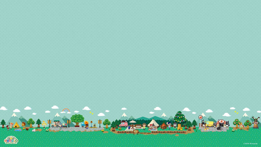 A Dreamy, Calming Animal Crossing Village. Wallpaper