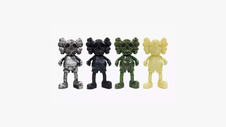A Fantastically Vibrant Display Of Kaws Figures Wallpaper