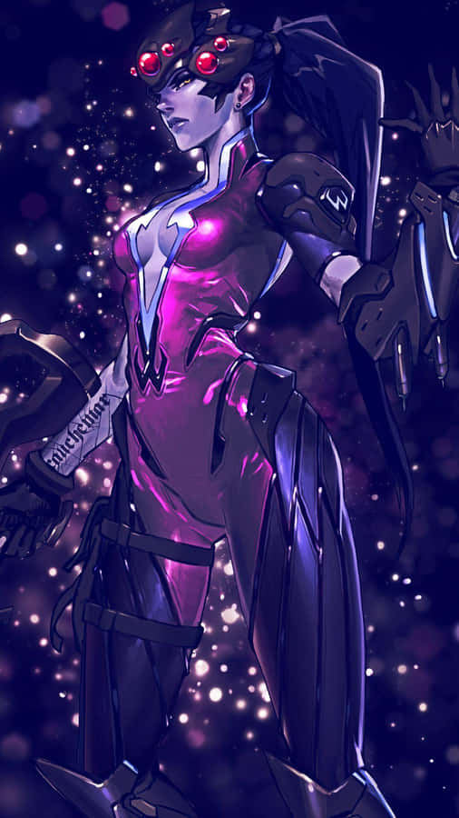 A Female Character In A Purple Outfit Wallpaper