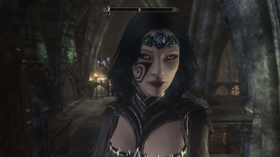 A Fierce Battle Scene From Skyrim Dawnguard Expansion Wallpaper