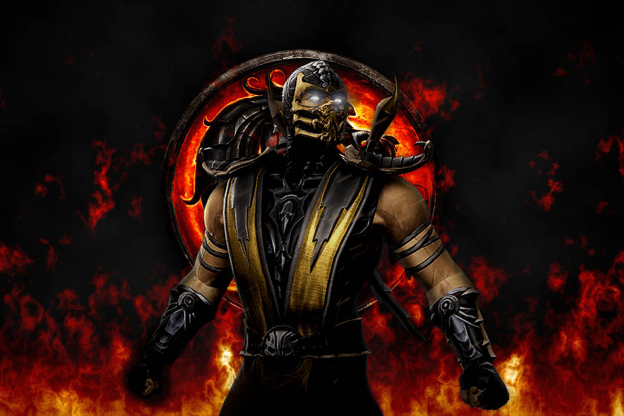 A Fiery Tribute To Mortal Kombat's Iconic Anti-hero, Scorpion Wallpaper