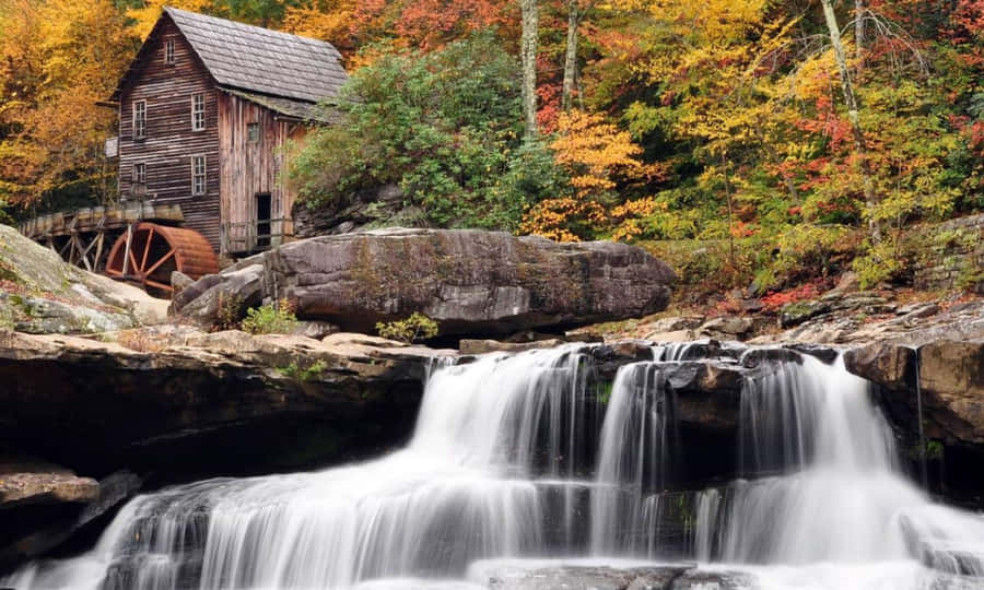A Girl Dressed In Warm Winter Wear Enjoys Herself Atop A Snow Covered Hill Wallpaper