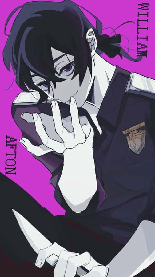 A Girl In A Uniform With Her Hands On Her Knees Wallpaper