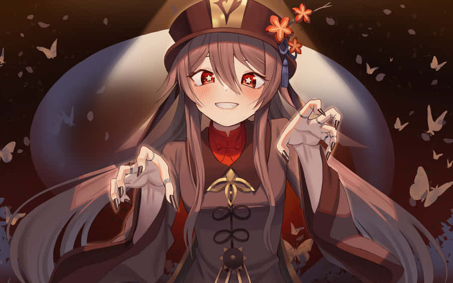 A Girl With Long Hair And A Hat Wallpaper