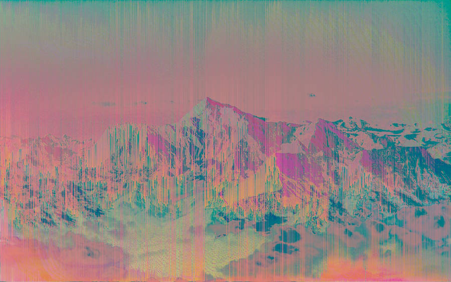 “a Glitchy Take On A Peaceful Picture” Wallpaper