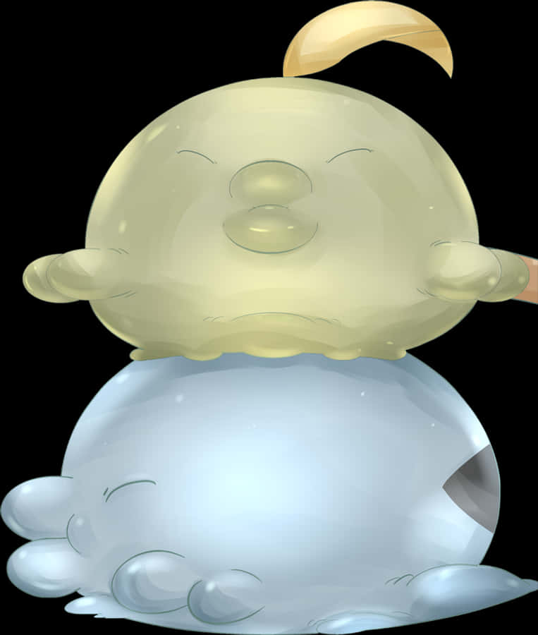 A Glossy Gulpin 3d Artwork Wallpaper
