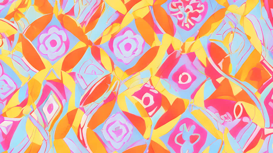 A Gradient Background With Focused Pink And Blue Details Wallpaper