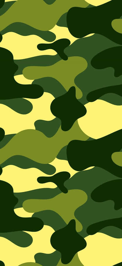A Green And Yellow Camouflage Pattern Wallpaper