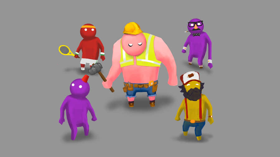 A Group Of Cartoon Characters With Tools And Tools Wallpaper