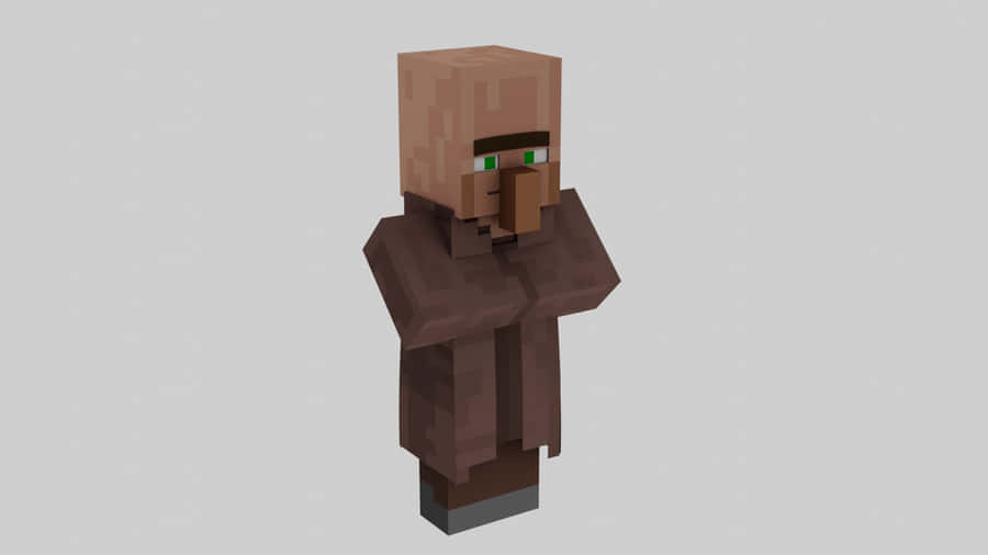 A Group Of Friendly Minecraft Villagers Gathering In Their Village Wallpaper