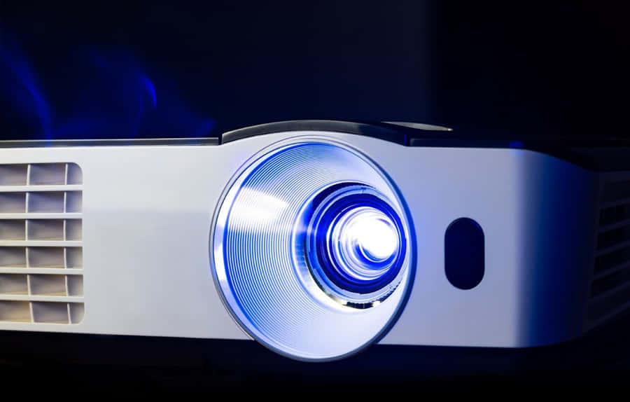 A High-quality 4k Projector Displaying Vivid Colors And Sharp Images On A Screen. Wallpaper